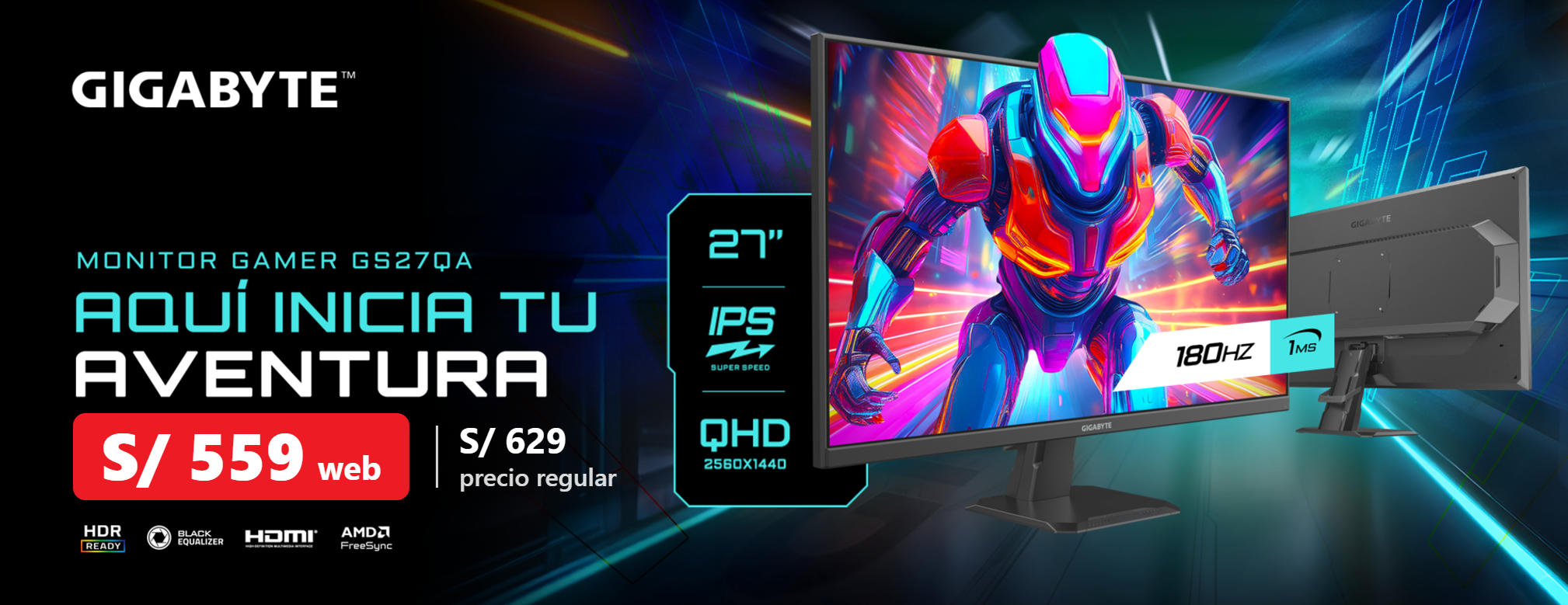 Monitor MIC MATRIX 27 pulgadas 2K 120 Hz